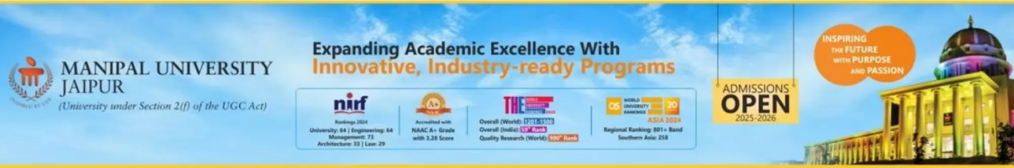 Manipal University, Jaipur Banner