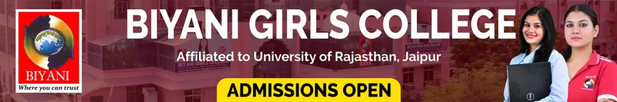 Biyani Girls College Banner