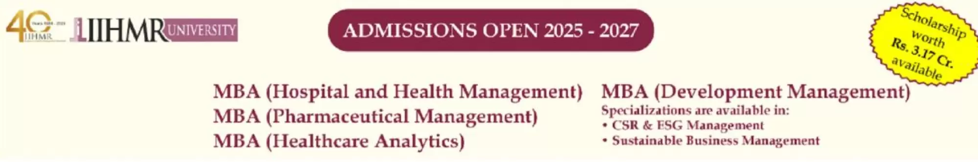 IIHMR University Banner